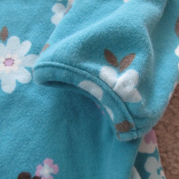 Small Wonders Pullover‎ Shirt Girls Size 3-6M Blue Long Sleeve Rose Floral Top - Picture 3 of 6